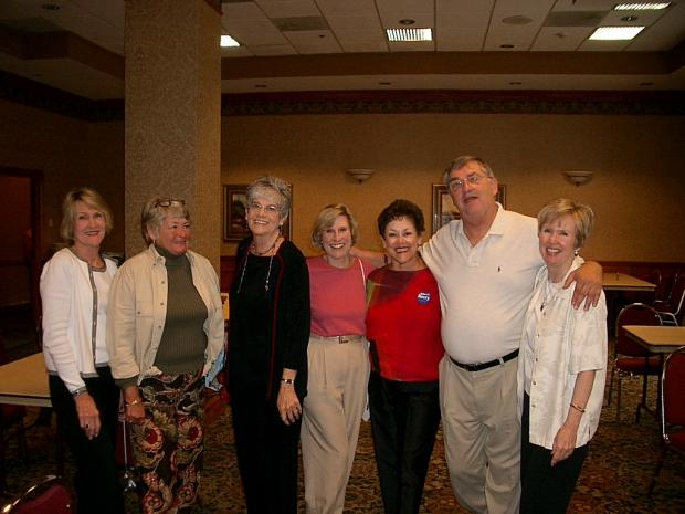 Cathy Smedes White, Martha Church Langill, Midge Elman Rubinson, Pat Patton Bengfort, Roz Rosenberg, Joel Schlachtenhaufen & Penny Peterson McAndrews