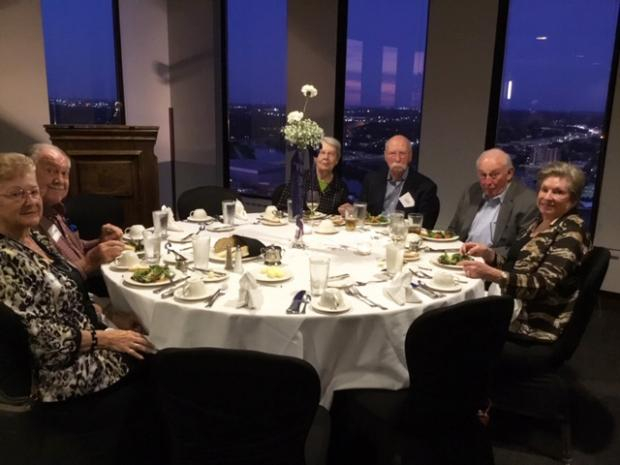 Dinner Embassy Club Linda Kiehne, Roger Chapman, Lonnie Smith, Sandy Lundberg Smith, Larry Blythe, Lori Blythe